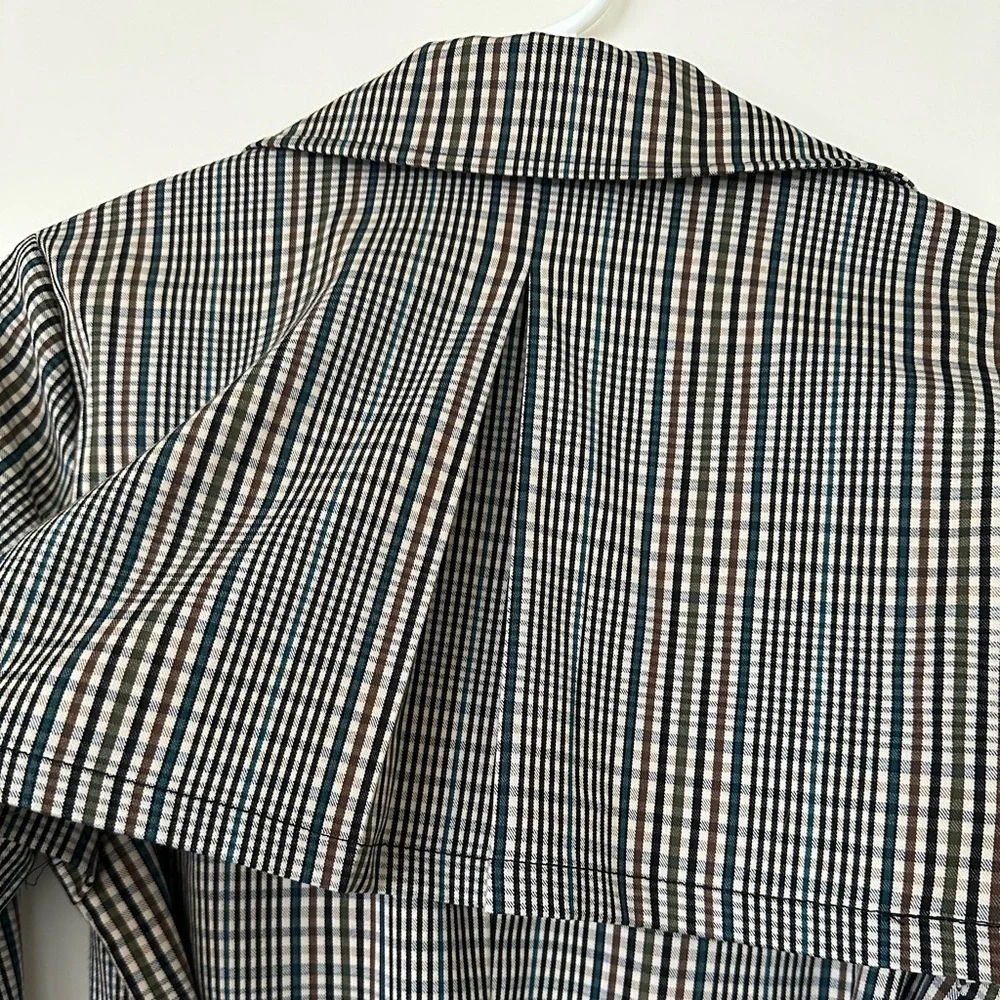 Daniel Rainn plaid trench coat